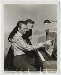 4m386 GLENN MILLER STORY 8.25x10 still R60 James Stewart & June Allyson laughing by piano!