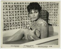 4m395 GOLDFINGER 8x10.25 still '64 c/u of sexy naked Bond girl Nadja Regin in bathtub!