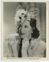 4m403 GRACIE ALLEN 8x10 still R39 close up wearing wacky flowered veil from Many Happy Returns!