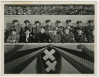 4m408 GREAT DICTATOR 8x10.25 still '40 Charlie Chaplin & Jack Oakie observing rally with officers!