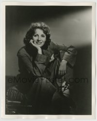 4m421 GRETA GARBO deluxe 8x10 still '30s wonderful seated portrait by Clarence Sinclair Bull!