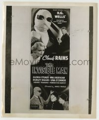 4m499 INVISIBLE MAN 8.25x10 still R1947 James Whale, H.G. Wells, great image used for the insert!