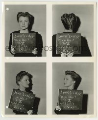 4m538 JOAN LESLIE wardrobe test 8.25x10 still '45 images of her new hairstyle in Rhapsody in Blue!