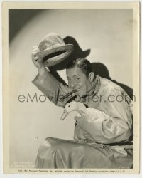 4m541 JOE PENNER 8x10 still '34 seated close up smoking cigar, holding hat & his trademark duck!