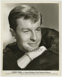 4m543 JOHN DALL 8.25x10 still '40s head & shoulders close up in casual clothes with a half smile!