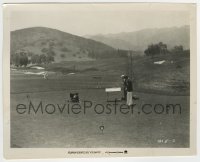 4m563 KID BOOTS 8.25x10.25 still '26 far shot of Eddie Cantor golfing on the practice putting green!