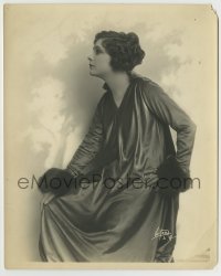 4m721 NORMA TALMADGE deluxe 8x10 still '10s seated profile portrait in silk gown by Witzel!