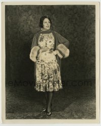 4m720 NORMA TALMADGE 8.25x10 still '20s in chiffon bodice with deeply pleated skirt & baby fox!