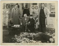 4m748 PEARL OF DEATH 8x10.25 still '44 Basil Rathbone as Sherlock Holmes & Nigel Bruce w/dead body!
