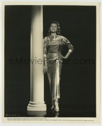 4m797 RITA HAYWORTH 8.25x10 still '56 the beautiful star wearing cool gown by column from Pal Joey