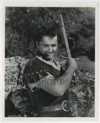 4m807 ROGUES OF SHERWOOD FOREST 8.25x10 still '50 John Derek as the son of Robin Hood by Christie!