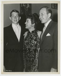 4m813 ROSALIND RUSSELL 8.25x10 key book still '58 candid with husband & son making Auntie Mame!