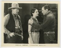 4m825 SANDFLOW 8x10.25 still '37 guy with gun standing by Buck Jones comforting Lita Chevret!