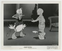 4m879 STRAIGHT SHOOTERS 8.25x10 still '47 great image of Donald Duck with nephews posing as mummy!