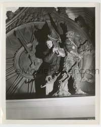 4m880 STRANGER 8.25x10 still '46 great image of Orson Welles by gargoyle on clock tower!