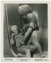 4m916 THIS ISLAND EARTH 8.25x10 still '55 c/u of alien grabbing wounded Jeff Morrow on the ground!