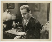 4m945 VAMPIRE BAT 8x10.25 still '33 great close up of Melvyn Douglas with pills in his hand!