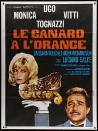 4p655 DUCK IN ORANGE SAUCE French 1p '76 wacky artwork of Ugo Tognazzi & Monica Vitti!