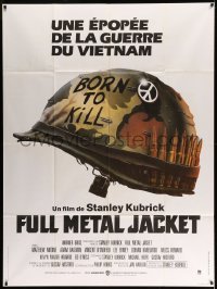 4p686 FULL METAL JACKET French 1p '87 Stanley Kubrick Vietnam War movie, Philip Castle art!