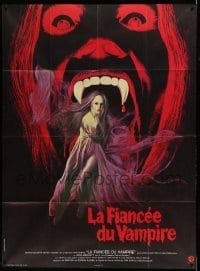 4p731 HOUSE OF DARK SHADOWS French 1p '71 great completely different vampire art by Bussenko!
