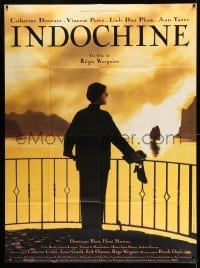 4p743 INDOCHINE French 1p '92 cool image of Catherine Deneuve overlooking ocean in Southeast Asia!