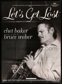 4p782 LET'S GET LOST French 1p R08 Bruce Weber, different image of Chet Baker with trumpet!