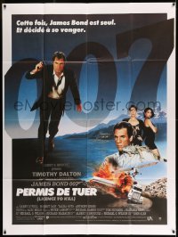 4p783 LICENCE TO KILL French 1p '89 Timothy Dalton as James Bond, he's out for revenge!