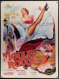 4p828 MOULIN ROUGE French 1p R50s wonderful different art of sexy French showgirl kicking her leg!