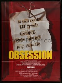 4p843 OBSESSION French 1p '77 Brian De Palma, Paul Schrader, different ransom note image!