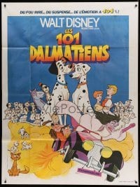 4p845 ONE HUNDRED & ONE DALMATIANS French 1p R73 most classic Walt Disney canine family cartoon!