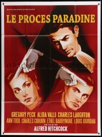 4p849 PARADINE CASE French 1p R00s Alfred Hitchcock, Gregory Peck, Ann Todd, Valli, different art!