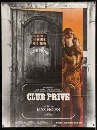 4p865 PRIVATE CLUB French 1p '74 Max Pecas, super sexy stripper at sex club door!