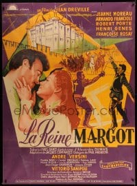 4p874 QUEEN MARGOT French 1p '54 Jeanne Moreau, completely different romantic artwork!