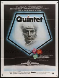 4p878 QUINTET French 1p '79 different image of Paul Newman, Robert Altman directed sci-fi!