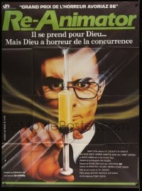 4p884 RE-ANIMATOR French 1p '86 different Watorek art of mad scientis with hypodermic needle!
