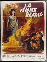 4p886 REPTILE French 1p '67 snake woman Noel Willman, different horror art by Boris Grinsson!