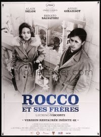 4p890 ROCCO & HIS BROTHERS French 1p R15 Luchino Visconti, Alain Delon, Annie Girardot, different!