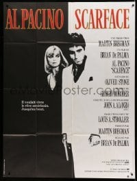 4p899 SCARFACE French 1p '84 Al Pacino as Tony Montana, Michelle Pfeiffer, De Palma, Oliver Stone