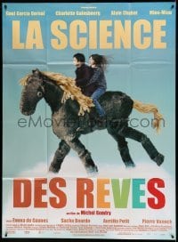 4p901 SCIENCE OF SLEEP French 1p '06 fantasy image of Gael Garcia Bernal on patchwork horse!