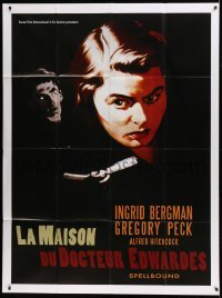 4p921 SPELLBOUND French 1p R00s Alfred Hitchcock, Ingrid Bergman, Gregory Peck, original 1948 art!
