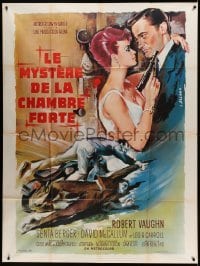 4p923 SPY WITH MY FACE French 1p '66 Allard art of Robert Vaughn & Senta Berger, Man From UNCLE!