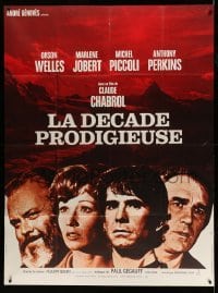 4p943 TEN DAYS' WONDER French 1p '71 Orson Welles, Jobert, Piccoli, Tony Perkins, Claude Chabrol!