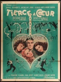 4p953 TIERCE A COEUR French 1p '47 Roger Cartier art of man between three different woman!