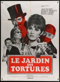 4p957 TORTURE GARDEN French 1p '67 written by Psycho Robert Bloch, montage of Palance & top stars!