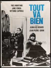 4p959 TOUT VA BIEN French 1p '72 Montand & Jane Fonda by movie camera, Jean-Luc Godard!