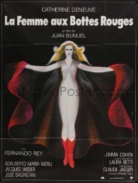 4p992 WOMAN WITH RED BOOTS French 1p '74 Juan Luis Bunuel, sexy art of Catherine Deneuve by Landi!