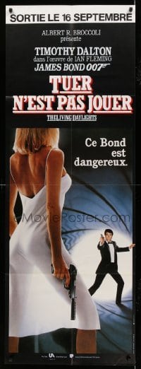 4p512 LIVING DAYLIGHTS French door panel '87 Tim Dalton as James Bond & sexy Maryam d'Abo w/gun!
