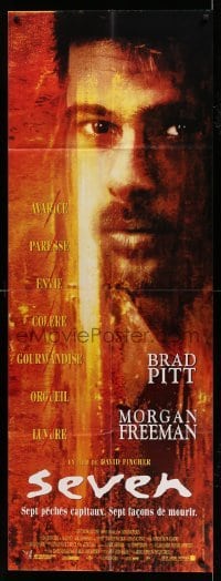 4p528 SEVEN French door panel '95 Brad Pitt, Gluttony, Greed, Sloth, Envy, Wrath, Pride, Lust!