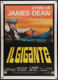 4p163 GIANT Italian 1p R83 best image of James Dean reclined in car, directed by George Stevens!