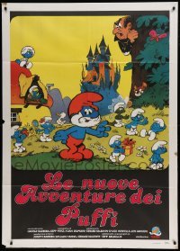 4p167 HERE ARE THE SMURFS Italian 1p '80s cool image of the little blue characters!